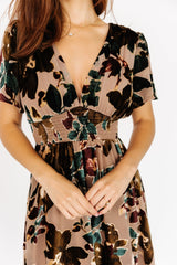 Valen Maxi Dress | Champagne Multi