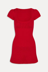 Eliza Knit Mini Dress - Cranberry