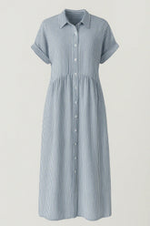 Chic Women'S Midi Dress With Handy Pockets