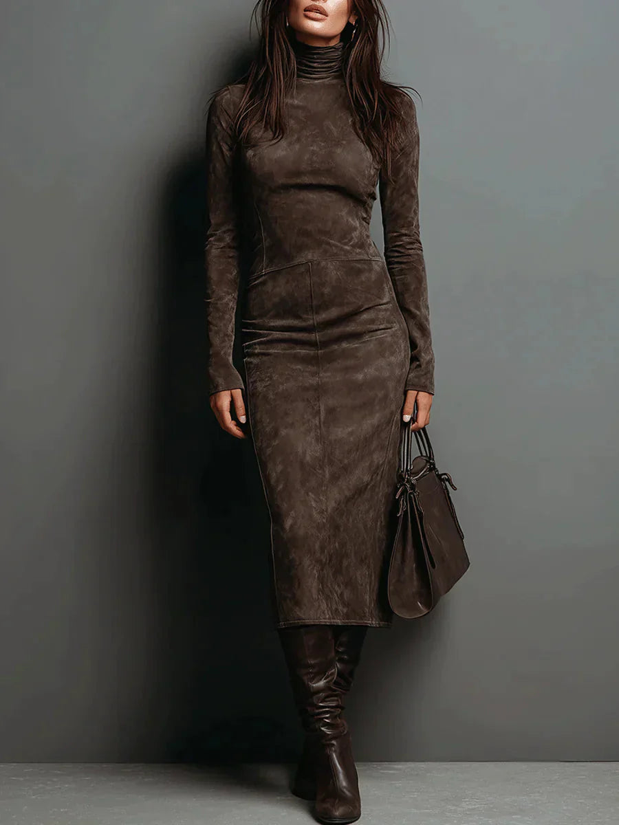 Emma - Elegant Long-Sleeve Midi Dress